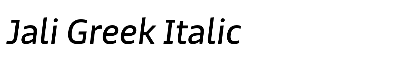 Jali Greek Italic